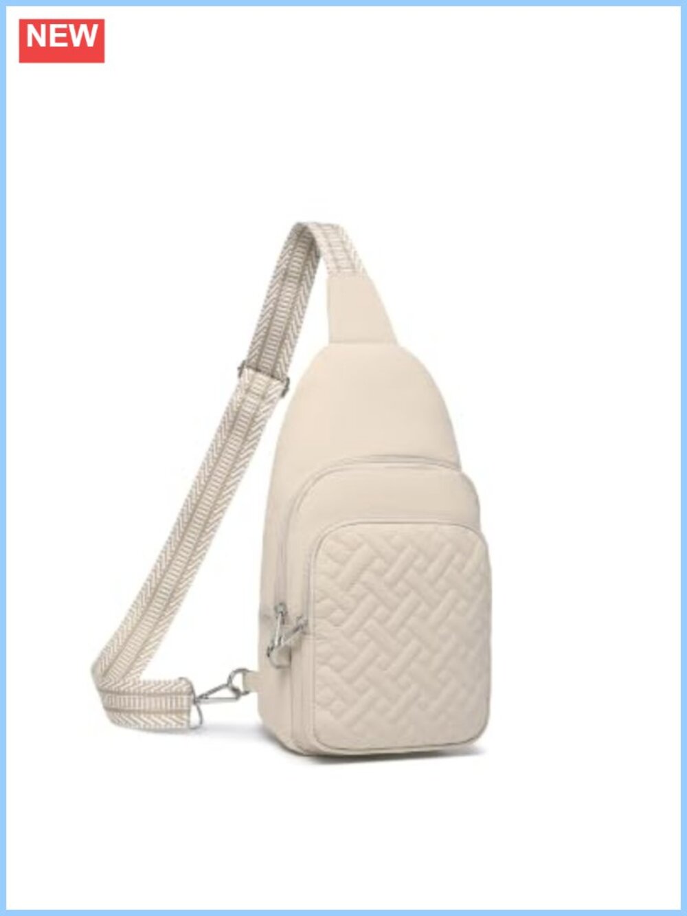 Anti Theft RFID Sling Crossbody Bag Nylon Quilted Travel Purse